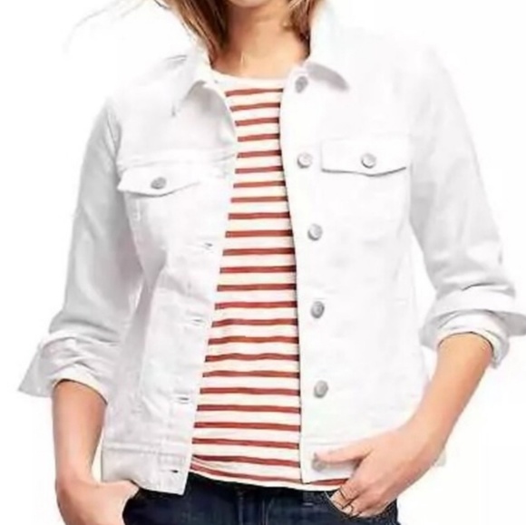 Old Navy Jackets & Blazers - Old Navy White Denim Jacket Size XS